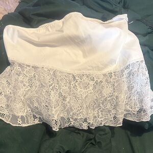 Forever 21 White Lace Mini Skirt